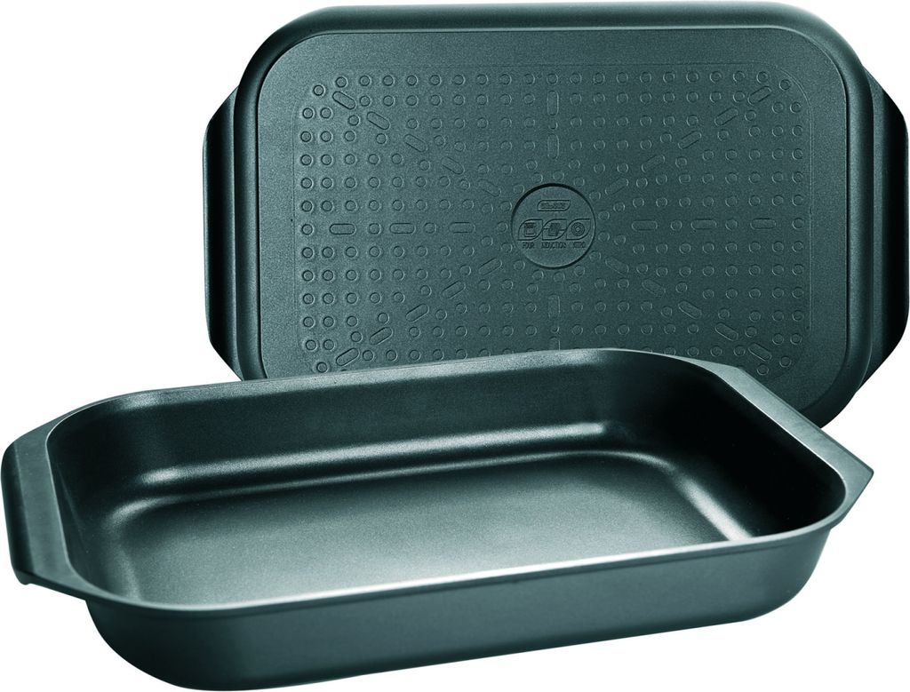 Ibili-Induplus Tablett, Aluminium, 40x26x6,5cm, schwarz