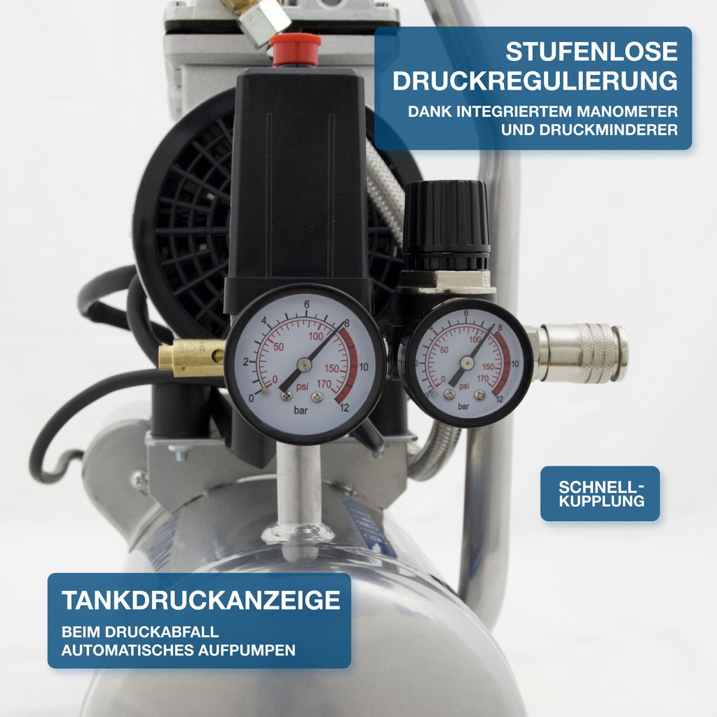 HYUNDAI Silent Kompressor SAC55751 (8 bar, 6L, tragbar, Produktbild 4