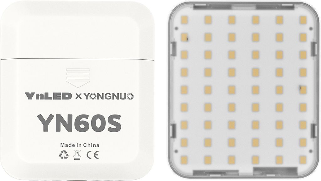 YONGNUO YN60S Pocket LED-Videoleuchte, Mini-Kameraleuchte, 5500 K, 3-stufige Helligkeit, CRI95+, Fotoleuchte fuer Fotografie, Videokonferenzen, Vlo...