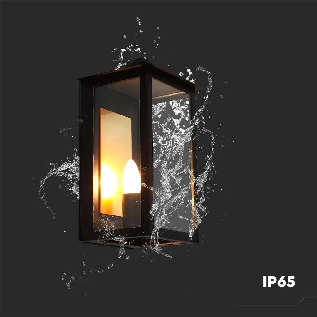 Applique Murale Extérieure Noire IP65 Design UP pour Ampoule E14 - 6