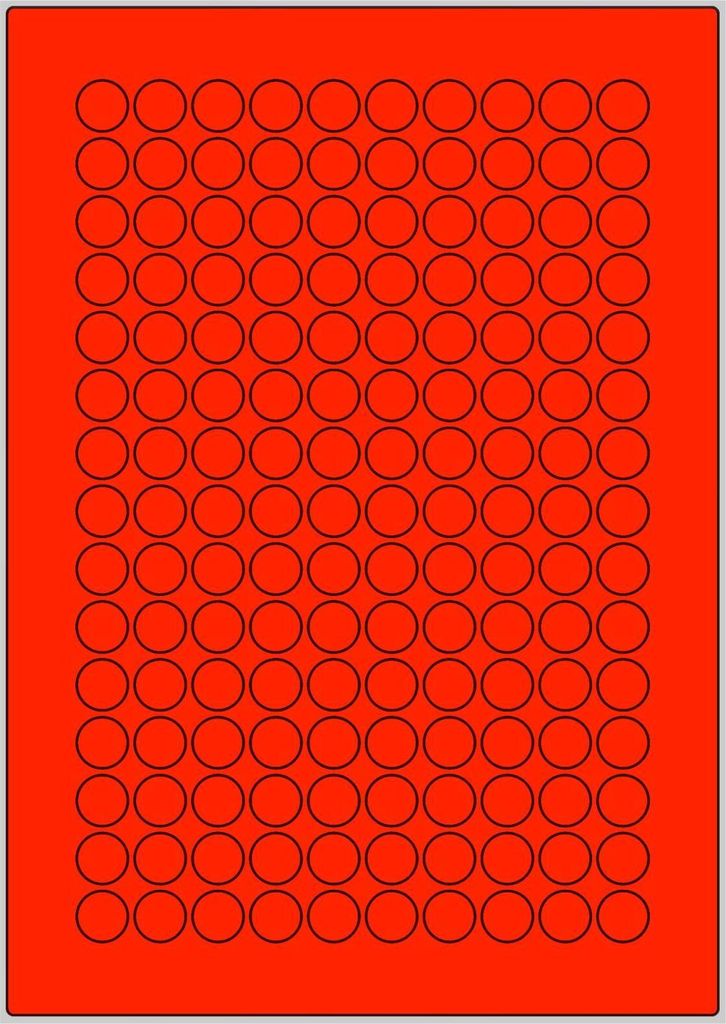 1500 15mm Markierungspunkte 10 Blatt rot