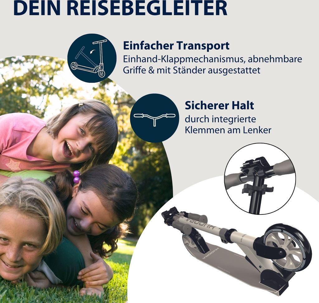 HUDORA Scooter Up 145 Junior - pearl - Hochwertiger & Produktbild 4
