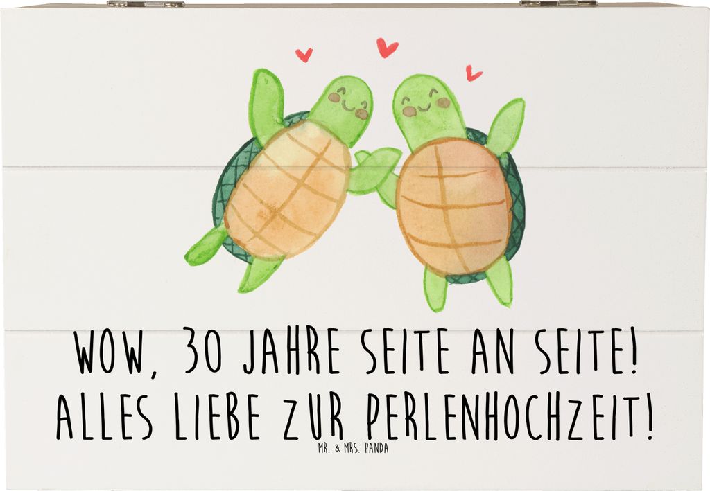 Mr. & Mrs. Panda Kiste 30. Hochzeitstag Perlenhochzeit 22 x Produktbild 