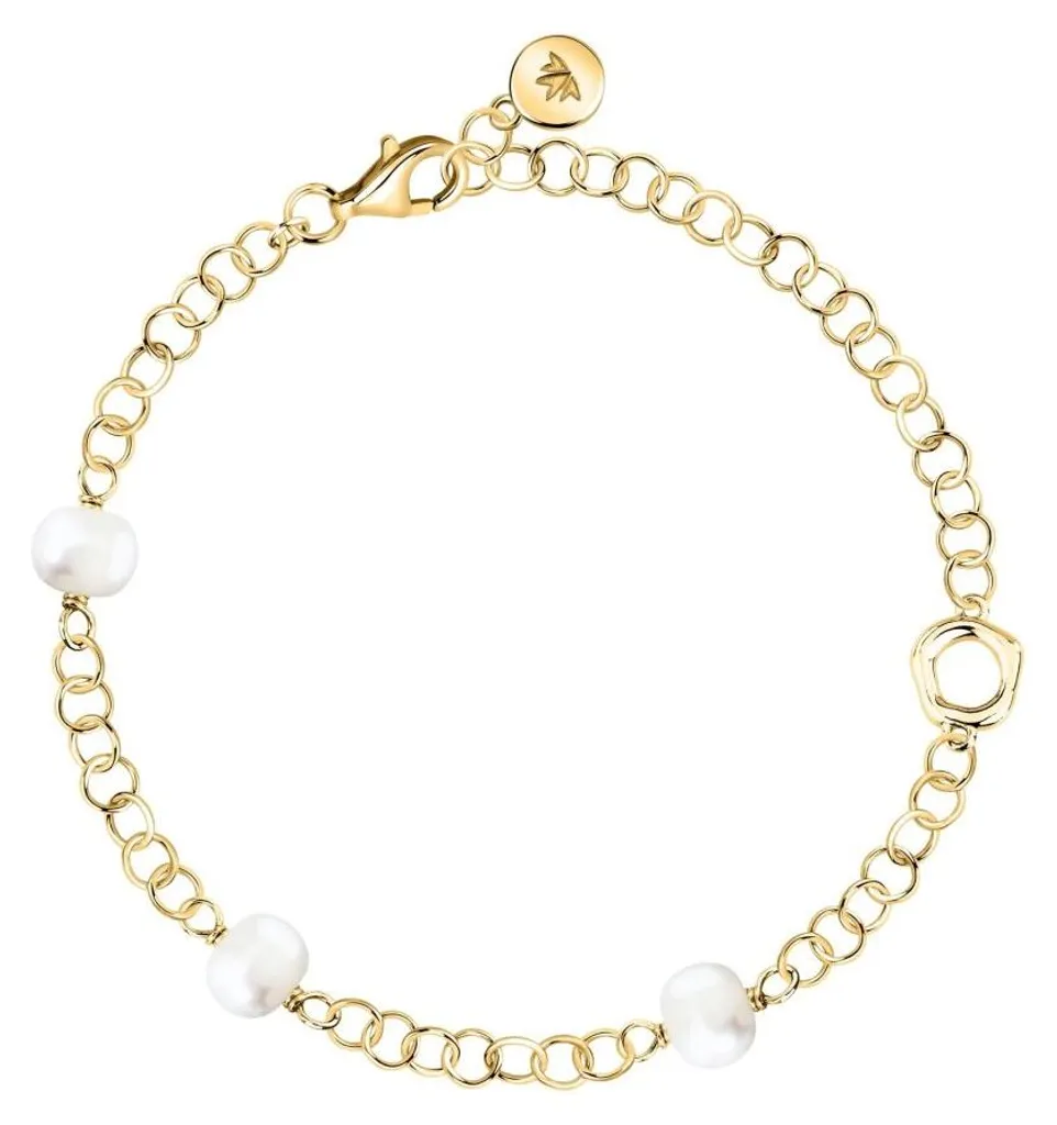 Bracelet doré Perla SXU48 avec véritables perles de rivière fines
