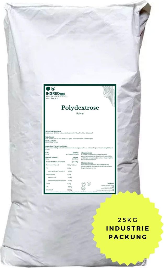 Polydextrose  - 90% Pulver (40-100 Mesh) – 25 kg Produktbild 
