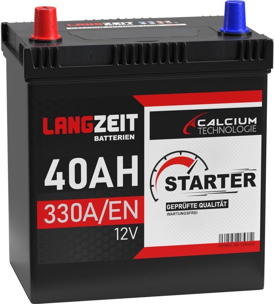 LANGZEIT ASIA Autobatterie 40Ah 12V 330A/EN ASIA Batterie Produktbild 