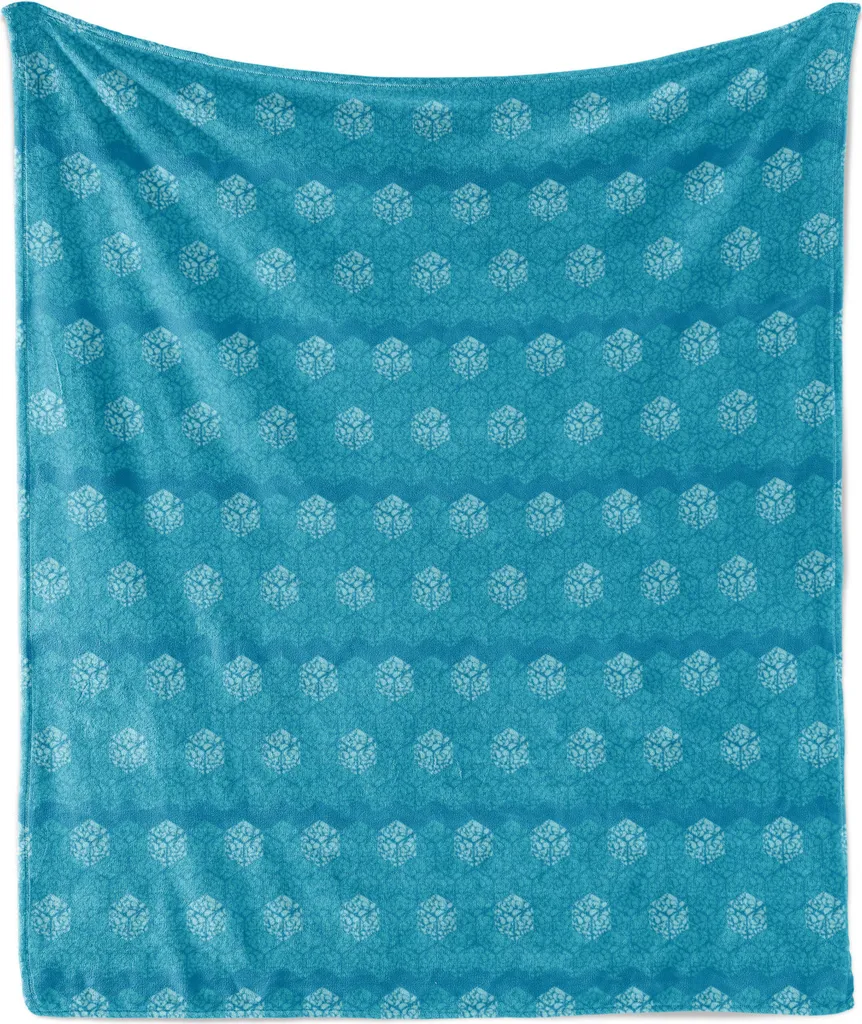 Plaid Astratto ABAKUHAUS 175x230 cm | Design Geometrico Blu Mare