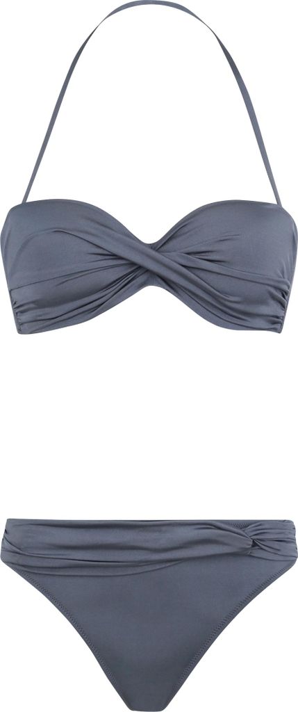 LASCANA Bügel-Bandeau-Bikini anthrazit Größe 34 Cup C