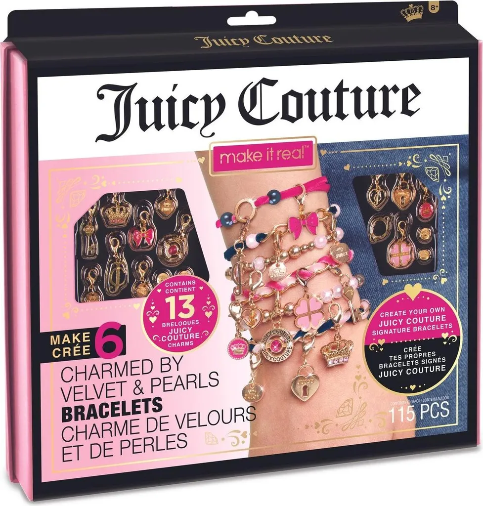 Kit bijoux à faire soi-même breloques velours pour anniversaires et fêtes