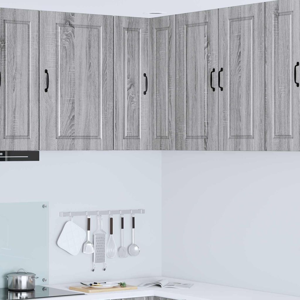 "Schlussverkauf" Küchenschrank/Sideboard - 1 pc - Aufbewahrungsschrank moderne - Graues Sonoma 57x57x80 cm Holzwerkstoff C10643