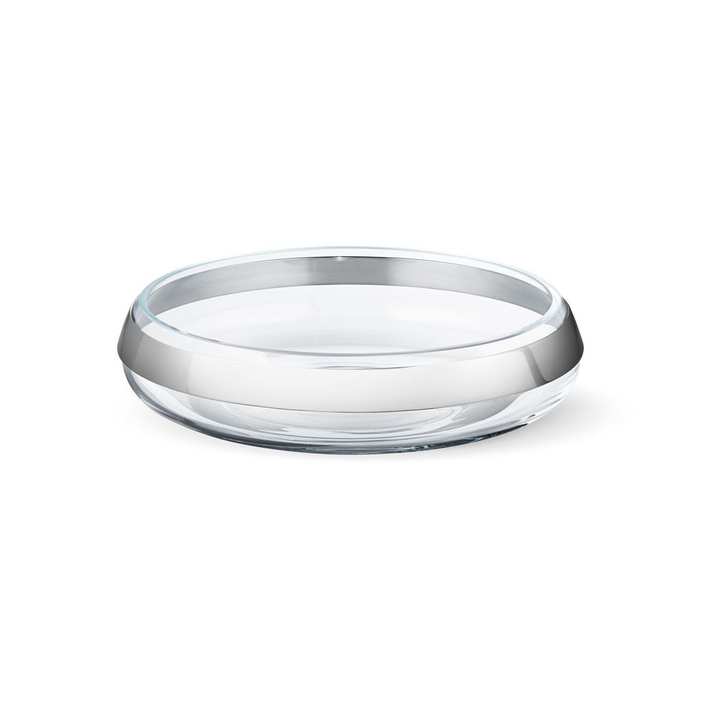Georg Jensen DUO ROUND BOWL COLLAR SS & GLASS MEDIUM 10016979