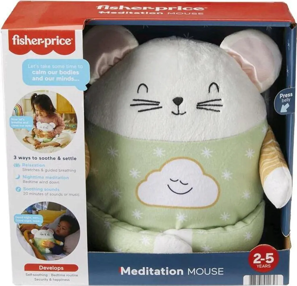 Fisher-Price Ma petite souris méditative - Peluche de relaxation bébé - 6