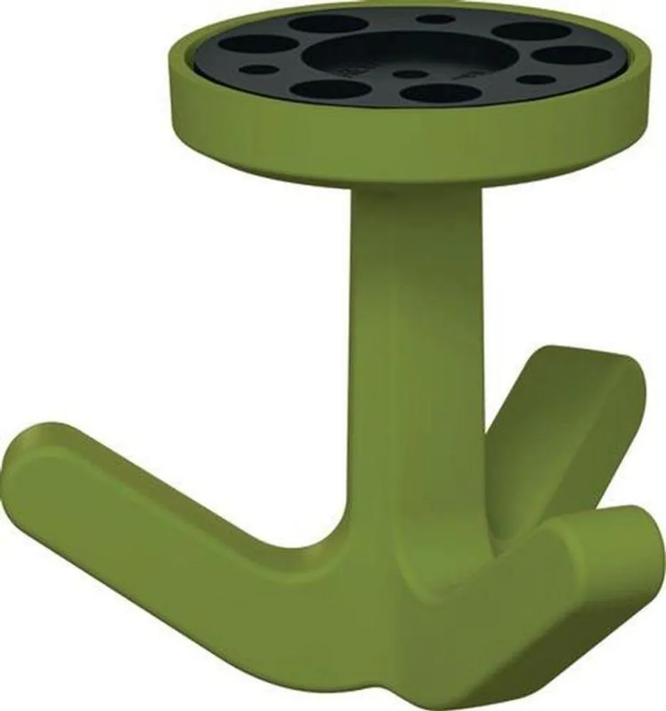 Gancio triplo Ser.477 opaco, elastico 74 verde mela H.69mm D.51mm HEWI