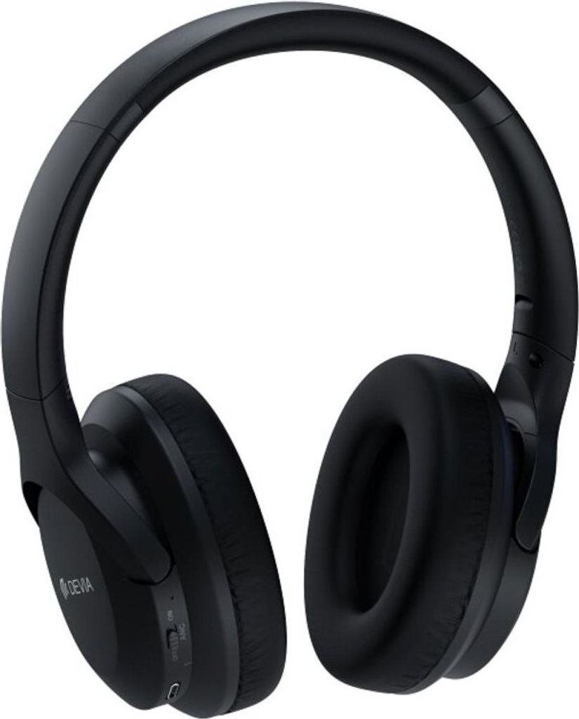 Bluetooth 5.3 Kopfhörer in Schwarz 400 mAh kabellose On-Ear mit Mikrofon
