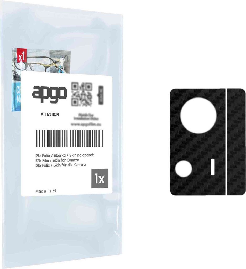 apgo Objektivschutz-Folie, Kameraschutz kompatibel mit Oukitel OT5S, Carbon-Imitation, Rückseite Schutzfolie für Kamera-Insel, Hinten Folie, krat...