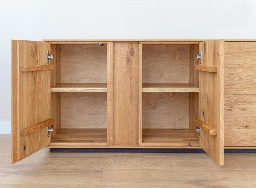 Braune Holz Kommode Wohnzimmer Kommoden Luxus Schubladen Sideboard Neu