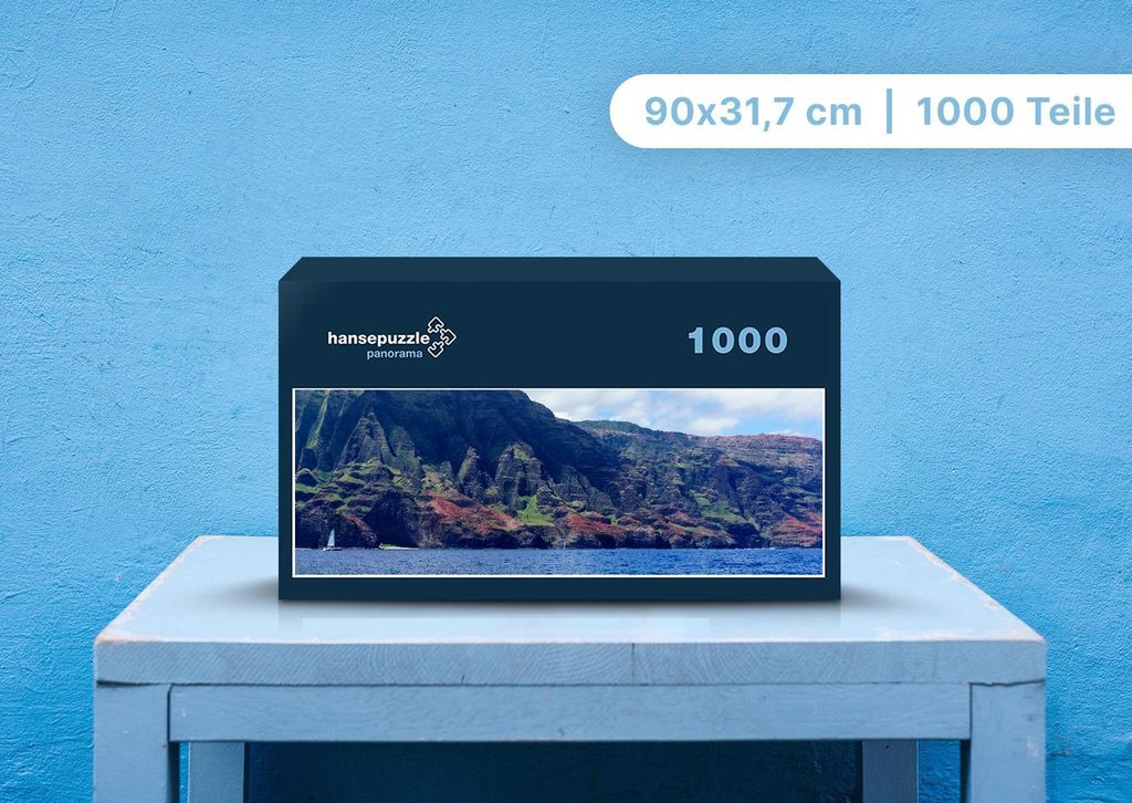 hansepuzzle 103151 - Kauai Puzzle, 1050 Teile, Reisen, 60,0 x 46,0cm mit hochwertiger Aufbewahrung, Kartonbox und wiederverschließbarem Beutel
