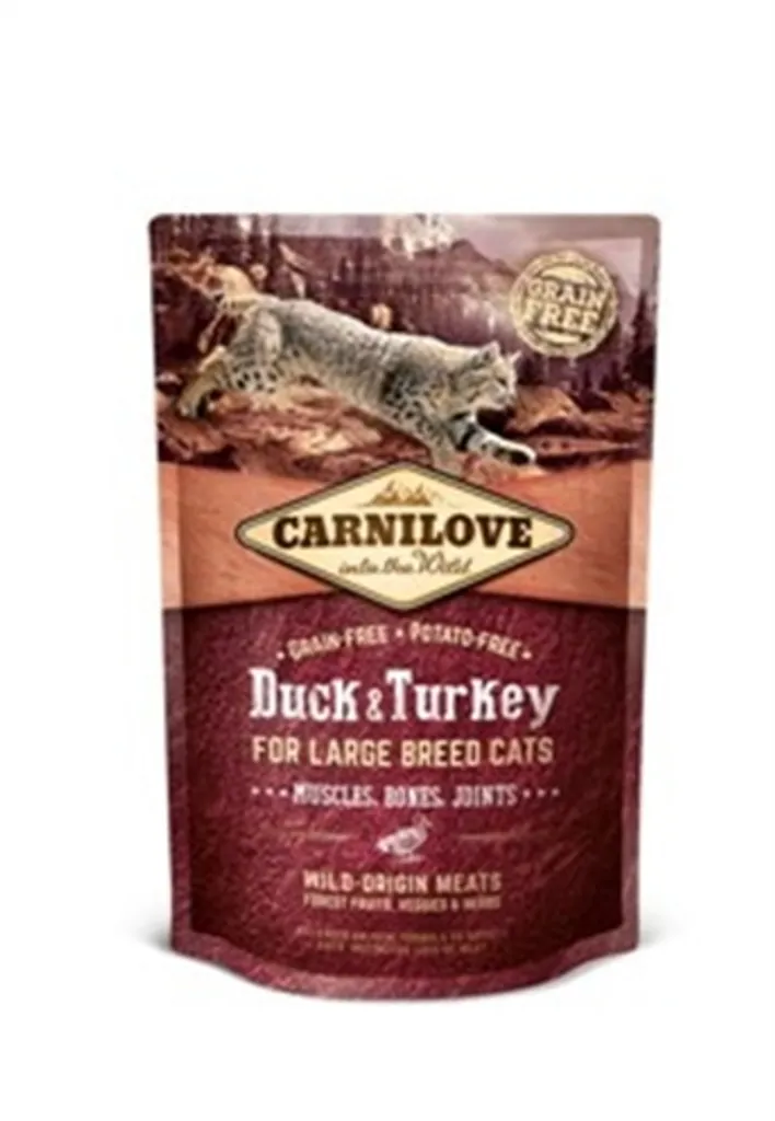 Cibo Carnilove Large Breed Gatti 2kg | Anatra e Tacchino Senza Cereali - 1