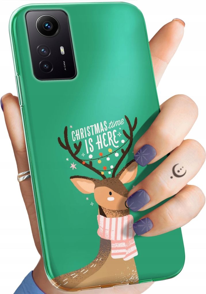 Bunt Hülle für XIAOMI REDMI NOTE 12S Schutzhülle Handyhülle Handy TPU Silikon Case Slim Cover Case Weihnachten Rudolf