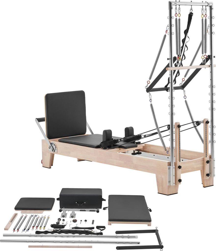 SucceBuy Macchina Pilates reformer in legno di gomma per Immagine del prodotto 