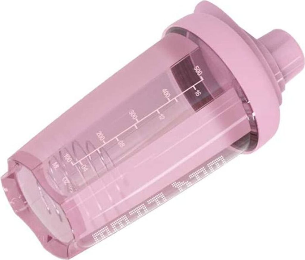 Proteinshaker mit BlenderBall, 500ml Proteinshaker mit Messskala, Proteinshakebecher für Fitness, BPA-frei, pink