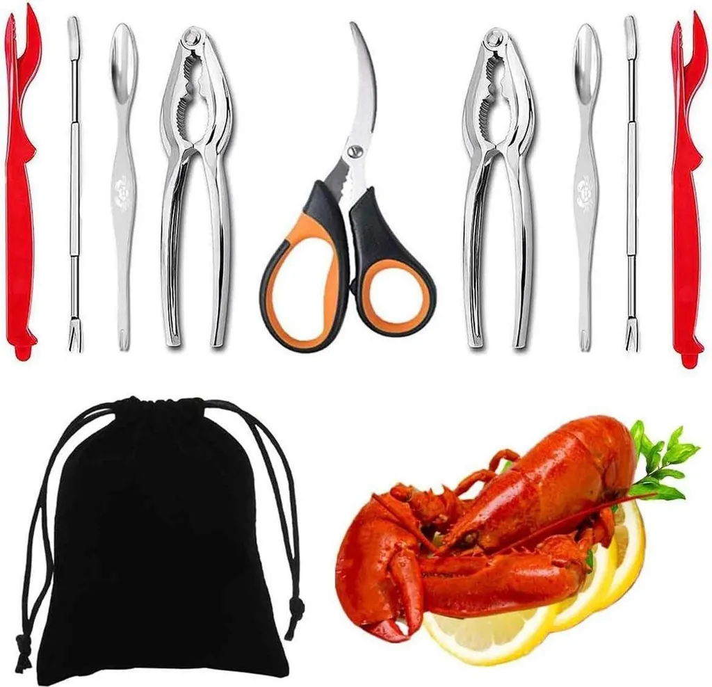 Set Utensili Mare 10pz con Borsa: Spaccacrostacei e Scavini Pesca
