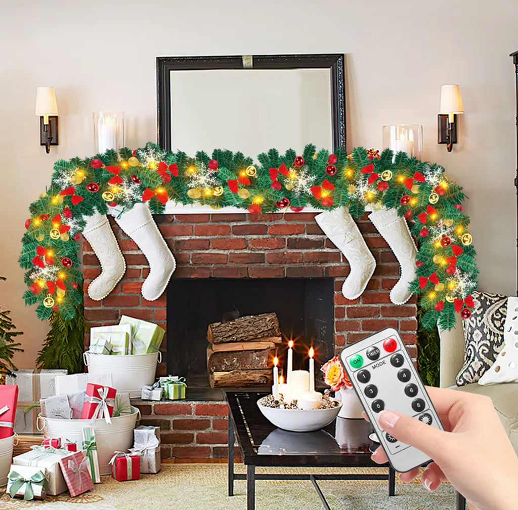Guirlande de Sapin Artificiel 5m Lumineuse USB pour Décoration Noël
