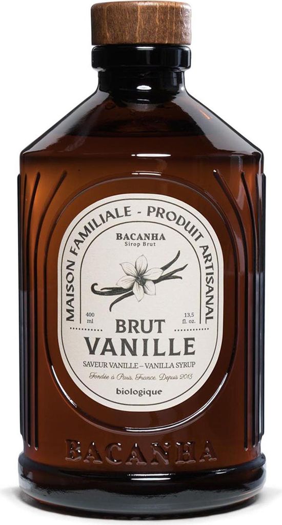 Bacanha Sirop Brut de Vanille  400ml – -Vanille-Sirup mit Produktbild 