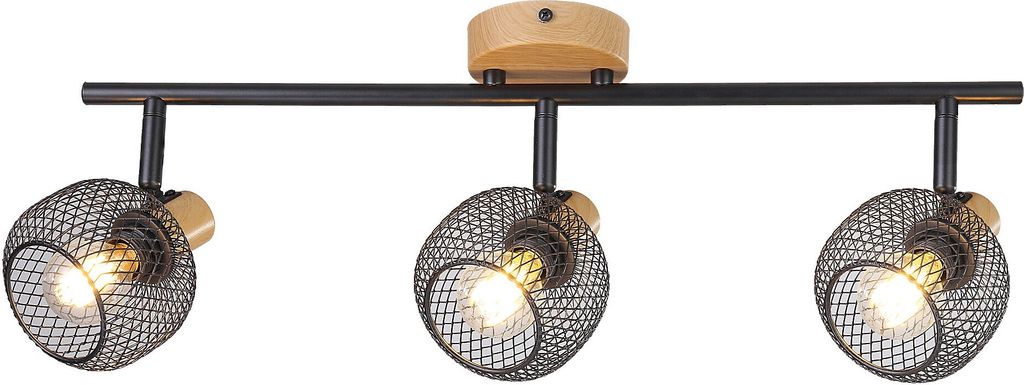 Rabalux 3129 Deckenstrahler 3 Spots Grendel, E14, braun-schwarz, Industriell, 53cm