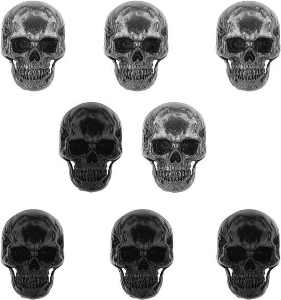 Gotische Kastmagneten Set, 8 Stück, Sterne Magnetische Grip, Halloween Dekoration, Metallisch, Schwarz, Universal