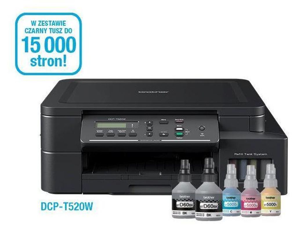 Brother dcp-t520w multifunktionaler Tintenstrahler a4 6000 Produktbild 