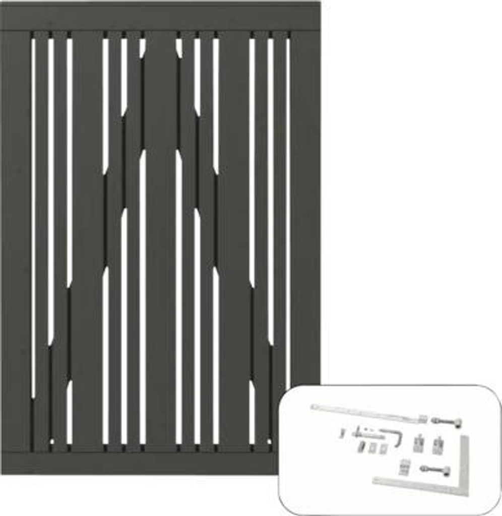 Einzeltor PLUS Tangent inkl. Beschläge 95 x 140 cm RAL 7022 grau