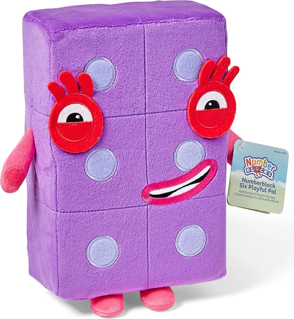 Learning Resources Numberblocks Six Playful Pal - Peluche Douce Enfant