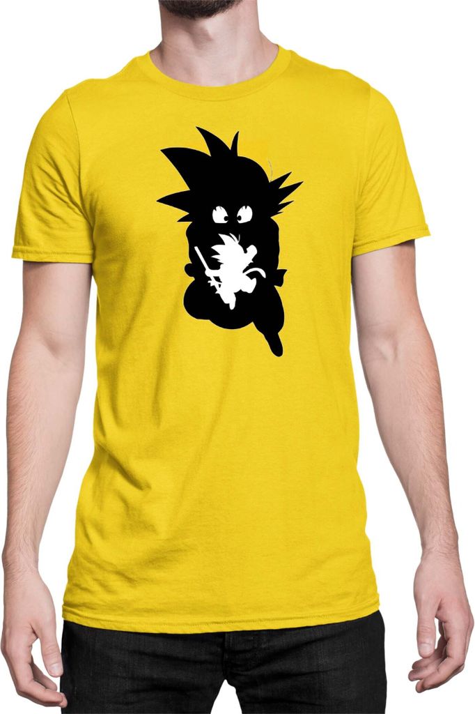 Herren T-Shirt Dragon Anime Manga Ball Z Goku 35, Man L / Gelb