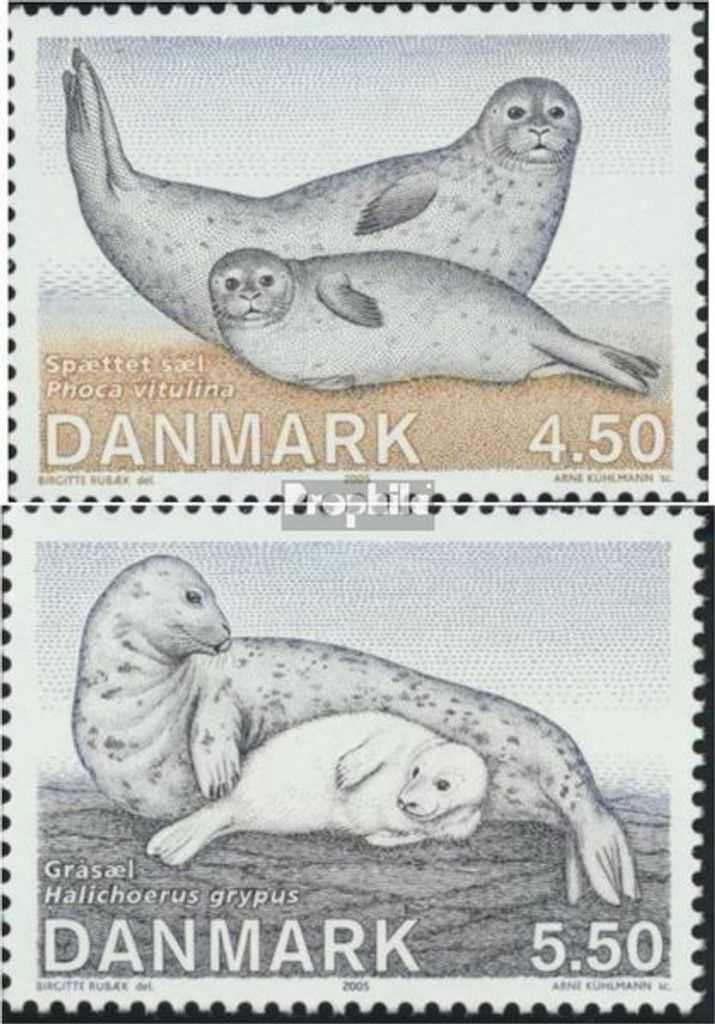 Briefmarken Dänemark 2005 Mi 1417-1418 (kompl.Ausg.) postfrisch Robben