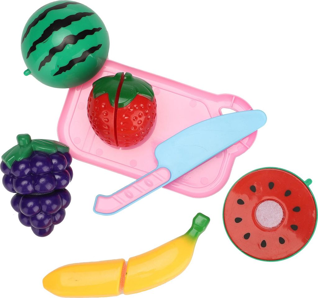 Kinder Obst Schneiden Spielzeug Kunststoff Küche Pretend Simulation Hacken Spielzeug Set für Kleinkinder Erdbeere Version