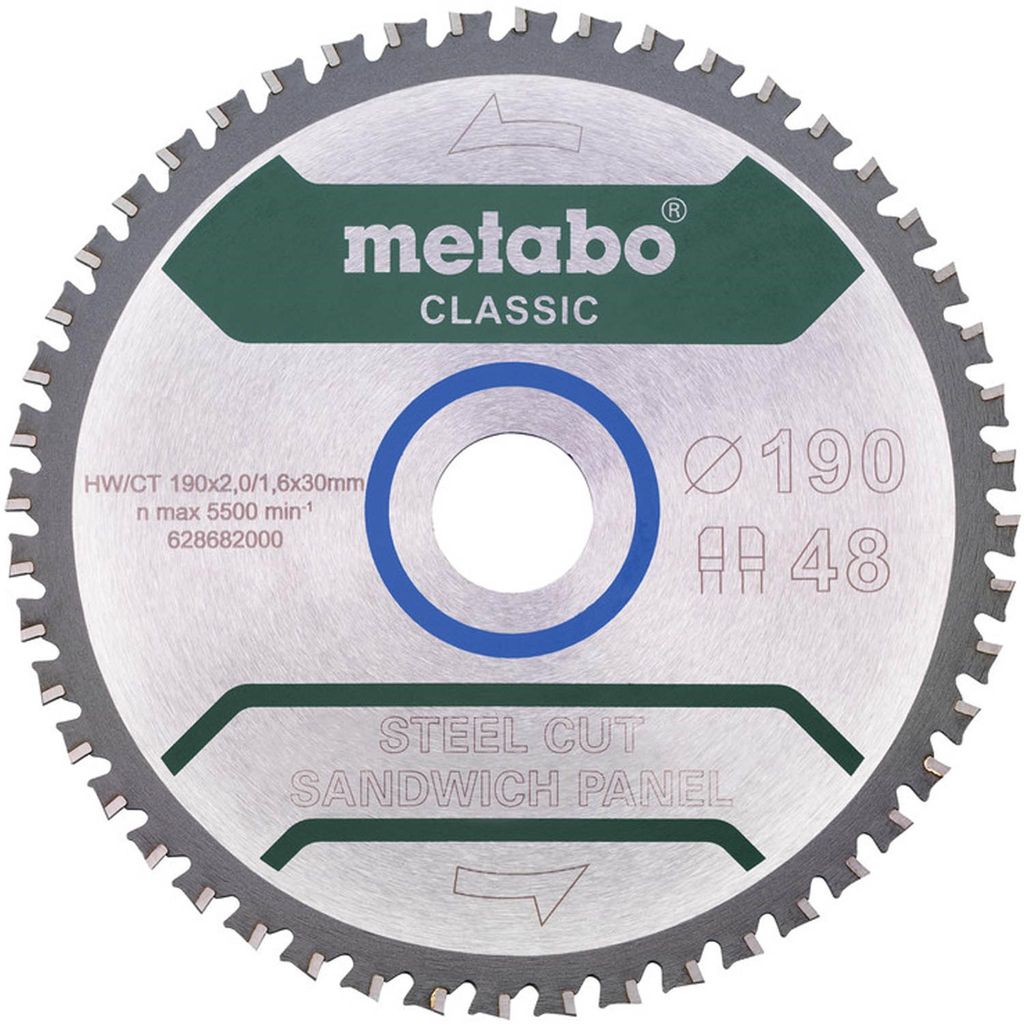 Metabo Sägeblatt "steel cut/sandwich panel - classic, Blatt Produktbild 