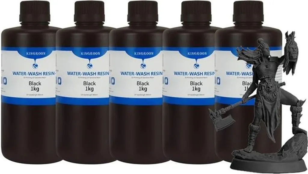 Résine 3D noire lavable à l'eau 5kg haute précision sans odeur forte