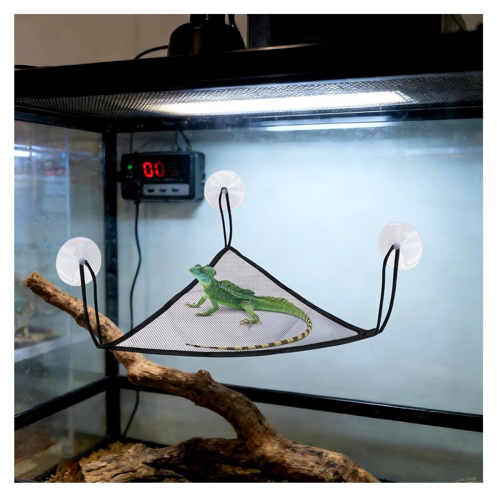 Reptilienhängematte - 2 Stück für Reptilien | Terrarium Zubehör für Bartagame, Leguane, Axolotl, Geckos und Kleintiere