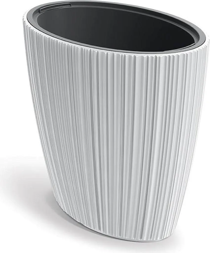 Pot de fleurs ORO 59,5 cm blanc : finition robuste et design épuré