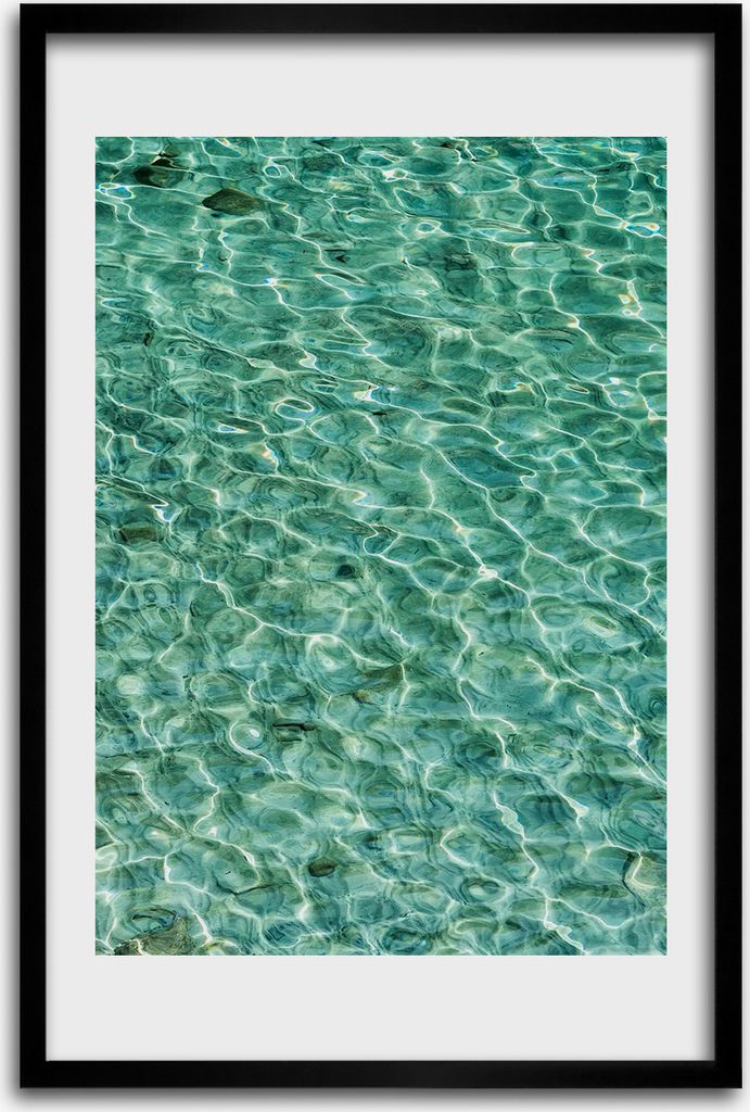 Bild - Bilderrahmen - 40 cm x 60 cm - MDF - Rahmen - Wandkunst - Transparentes Wasser