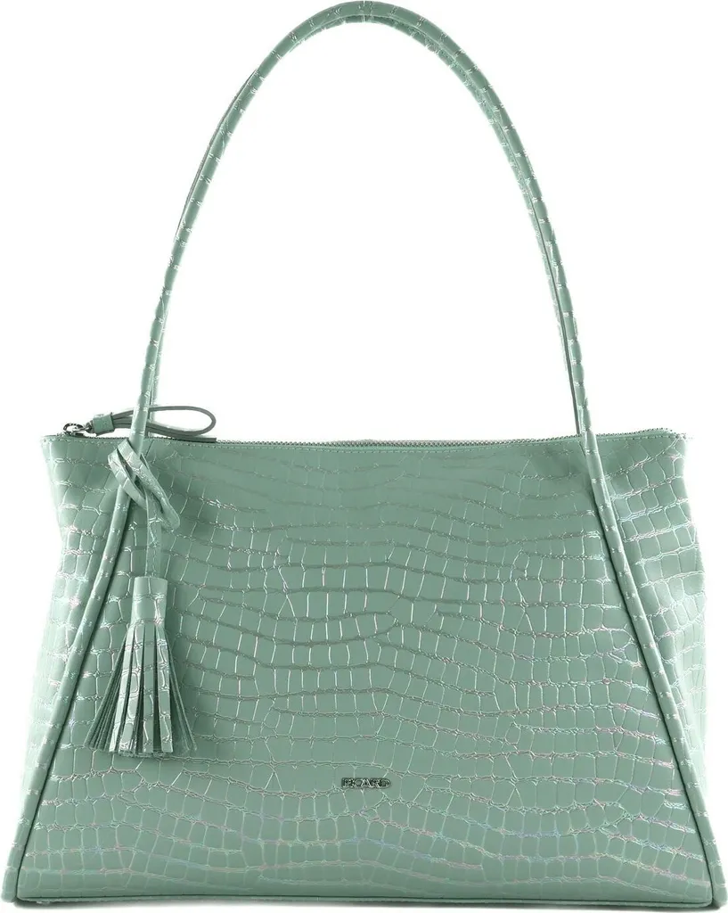 Sac à Épaule Mermaid en Cuir de Vachette Vert Menthe Souple Picard