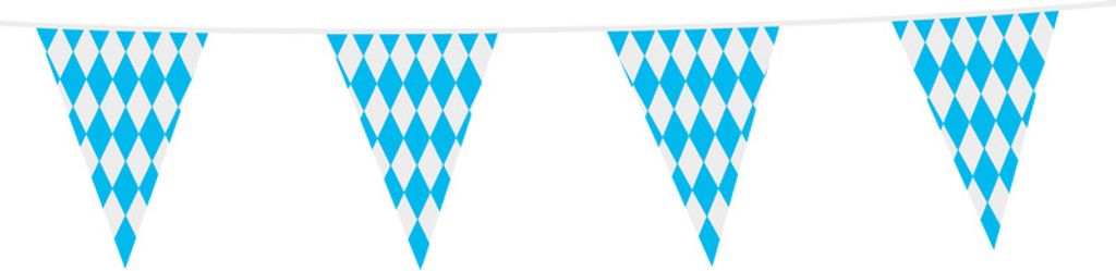 XL Wimpel Girlande aus Folie Bayrisch Blau und Weiß 10 Produktbild 