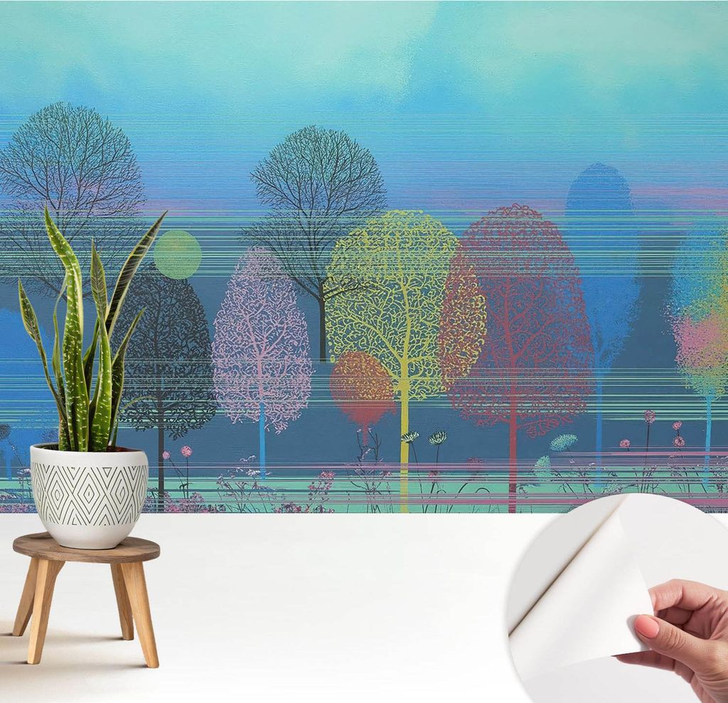 Fototapete selbstklebend - 208x146 cm - Tapete - Wandtapete - Wandbilder - Klebefolie - Dekofolie - Tapete Folie - Wand - Dekoration - Wohnzimmer -...