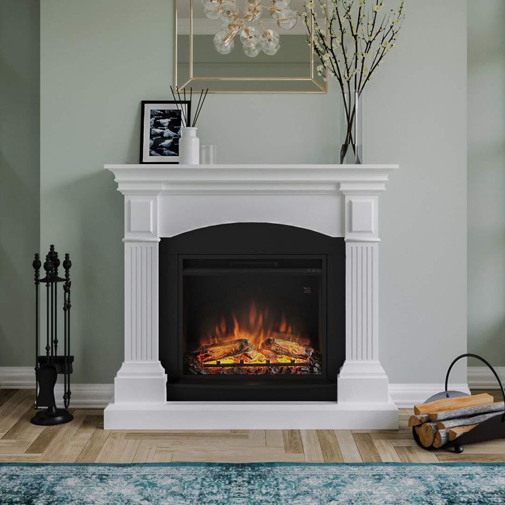 TAGU Magna reines weiß Elektrokamin mit 23 Zoll Powerflame Produktbild 