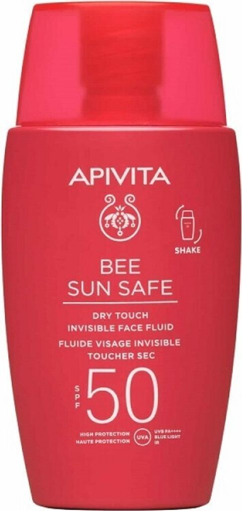 Apivita Bee Sun Safe Unsichtbares Fluid mit trockenem Finish für das Gesicht LSF 50, 50 ml