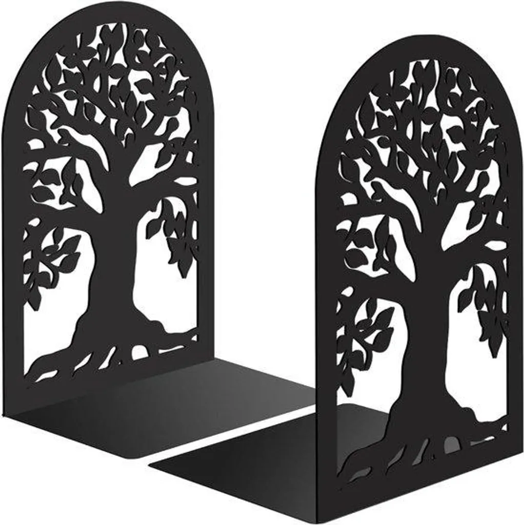 Serre-livres décoratif Levensbaum en acier pour bibliothèque moderne