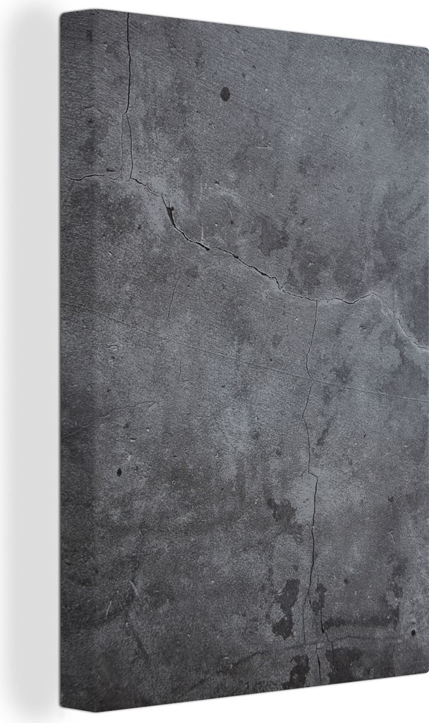 MuchoWow - Leinwandbilder - Industriell - Beton - Grau - Schiefer - Retro, Wandbild, Wanddeko Bilder Wohnzimmer, 20x30 cm