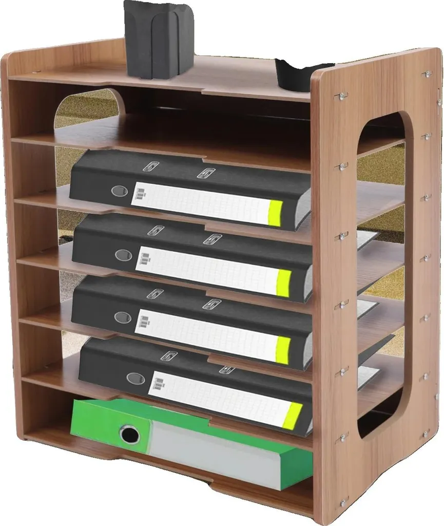 Organiseur de bureau en panneau haute densité robuste 36x25x38,5 cm