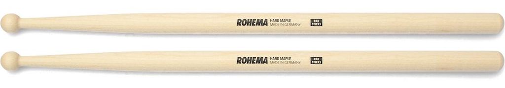 ROHEMA 61303 Pad Sticks Hard Maple (Paar)